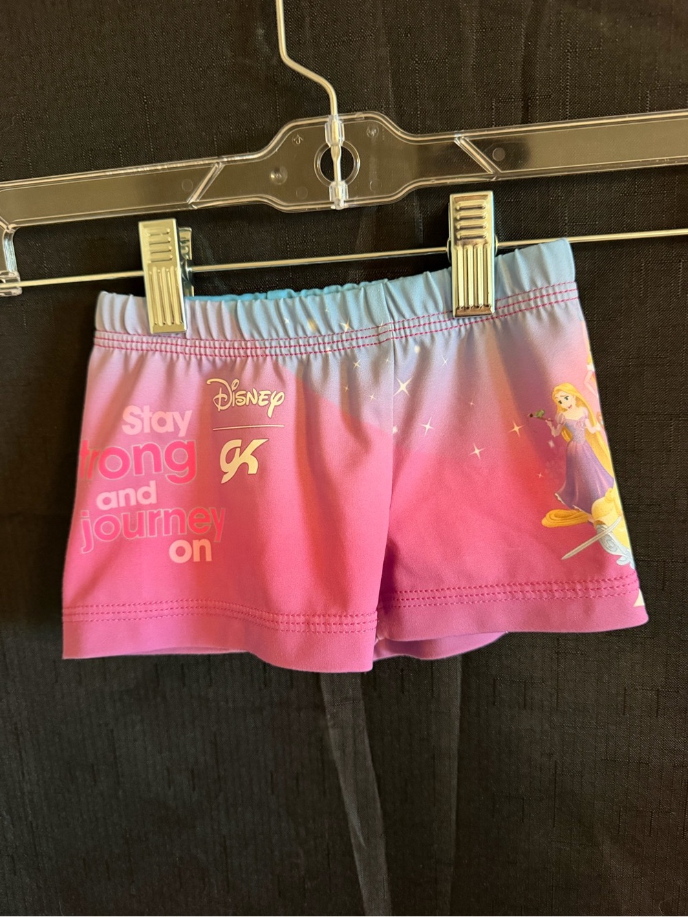 Disney Pink and Light Blue Rapunzel Graphic Girls' Shorts